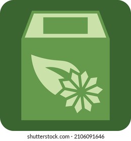 Tea box, illustration, vector on a white background.