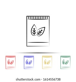 Tea box multi color style icon. Simple thin line, outline vector of tea icons for ui and ux, website or mobile application