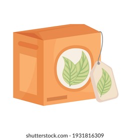 tea box packing isolated icon