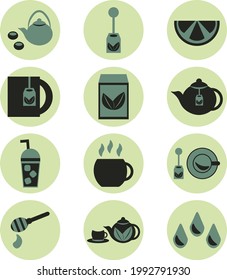 Tea break, illustration, on a white background.