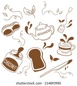 tea and breakfast doodle