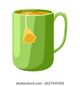 Tea brewing icon. Accessories for tea party. Traditional and cozy tea drinking. Element for aromatic hot drink. Flat vector illustration isolated on white background