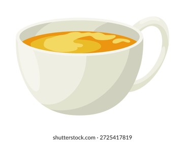 Ícone de chá. Acessórios para chá. Beber chá tradicional e aconchegante. Elemento para bebida quente aromática. Ilustração de vetor plano isolada no plano de fundo branco