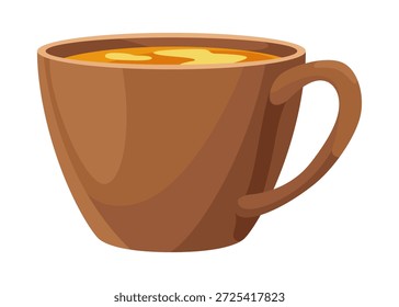 Teebrühsymbol. Zubehör für Teeparty. Traditionelles und gemütliches Teetrinken. Element für aromatisches Heißgetränk. Flache Vektorgrafik einzeln auf weißem Hintergrund