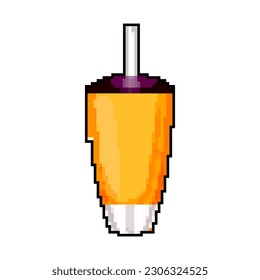 tea camp cup game pixel art retro vector. bit tea camp cup. old vintage illustration