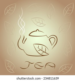 Tea card template for design, vector EPS8
