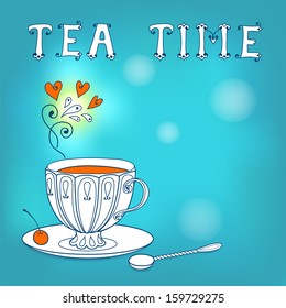 Tea card. Tea time.