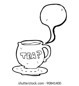 dibujos animados de té