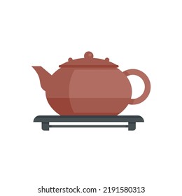 Tea ceremony icon. Flat illustration of tea ceremony vector icon isolated on white background