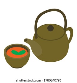 Tea ceremony icon. Isometric illustration of tea ceremony vector icon for web