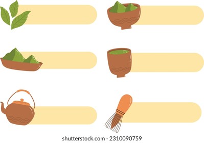 tea ceremony icon set over white background. colorful design. vector illustration