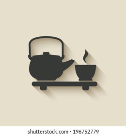 tea ceremony icon - vector illustration. eps 10