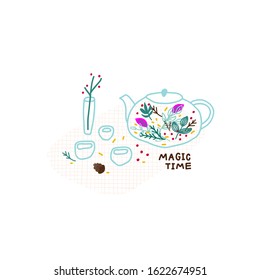 Tea ceremony illustration bowl chai cup hand drawn set inspiration graphic design element postcard. Cute simple vector dish wear kitchen stuff modern craft handmade ceramic rustic slow cozy life style