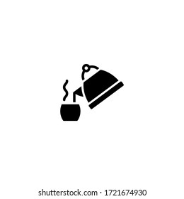 Tea ceremony outline vector icon in black solid flat design icon isolated on white background