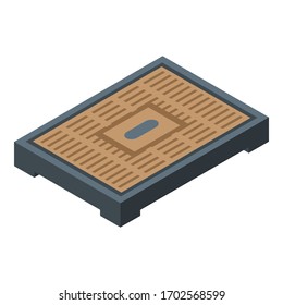 Icono de la ceremonia del té. Isométrico de la ceremonia del té ícono vector de diseño web aislado en fondo blanco
