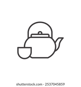 Tea Ceremony stroke icon in black