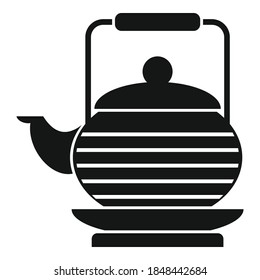 Tea ceremony teapot icon. Simple illustration of tea ceremony teapot vector icon for web design isolated on white background