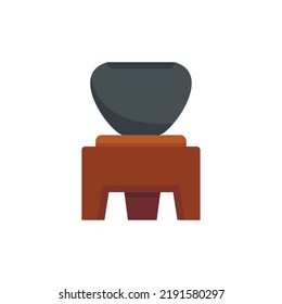 Icono de las herramientas de la ceremonia del té. Ilustración plana de herramientas de ceremonia de té icono vector aislado en fondo blanco