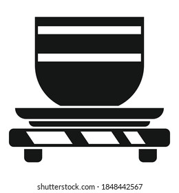 Tea ceremony wood cup icon. Simple illustration of tea ceremony wood cup vector icon for web design isolated on white background