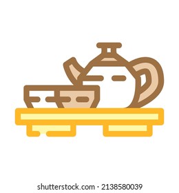 tea chinese color icon vector. tea chinese sign. isolated symbol illustration