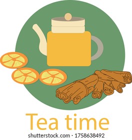tea with cinnamon and fruit