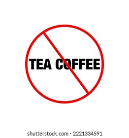 Teekaffee verboten Ikone. KEIN Teekaffee-Monogramm.