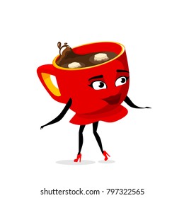 Tea, Coffee, Cacao. Vector illustration.