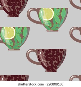 Tea and coffee in cup