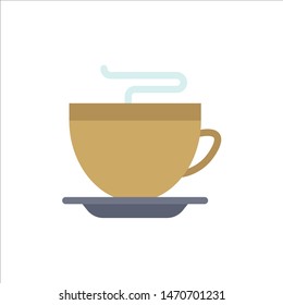 Tea, Coffee, Cup, Cleaning  Flat Color Icon. Vector icon banner Template. Vector Icon Template background