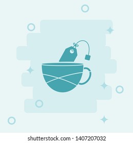 Tea Or Coffee Cup Icon. Simple icon, blue colored icon illustration.
