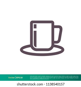 Tea, Coffee Cup Icon Vector Logo Template Illustration Design. Vector EPS 10.