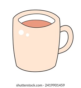 Tea or coffee cup isolated vector illustration