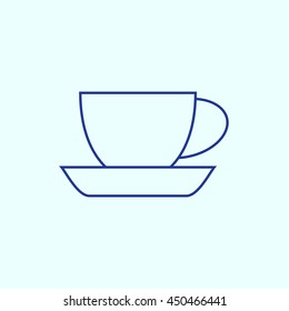 Tea or Coffee Cup Line icon. Eps-10.