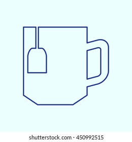 Tea or Coffee Cup Line icon. Eps-10.