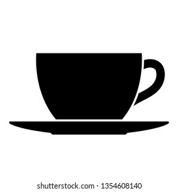 Tea or coffee Cup and saucer. Vector illustration