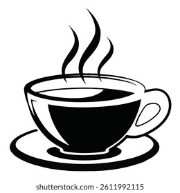 Tea and coffee cup set icon, logo isolated on white background