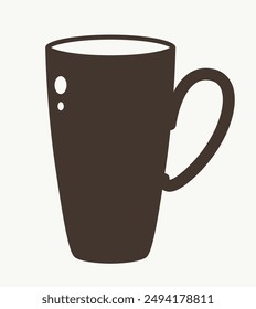 Silueta de taza de té o café