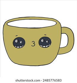 Tea and coffee cup vector 