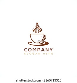 Diseño del logotipo del arte vectorial de la taza de té y café