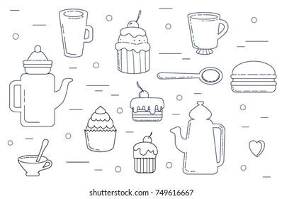 Tea, Coffee and Desserts Set