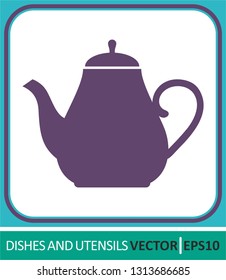 Tea, coffee, hot drinks. Vector Icon.