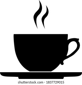 Tea or coffee icon, vector logo isolated on white background