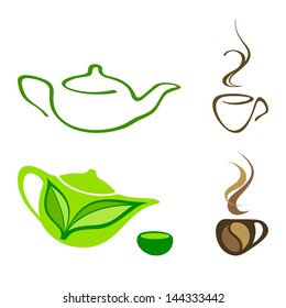 Tea and coffee icons