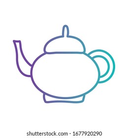 Té o café hervidor estilo gradiente diseño ícono cocina Cocina gastronómica menú cena comida comida comida comida comida comida comida comida comida tema de comida Vector ilustración