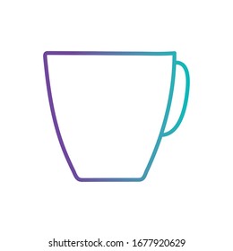 Té o café gradiente estilo Icono diseño, Cocina Cocina Cocina Comida restaurante hogar menú cena comida comida comida comida tema de comida Vector ilustración