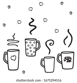 tea or coffee mug vector eps.