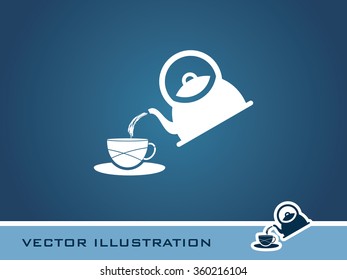 Tea or Coffee Pot Icon. Eps-10.