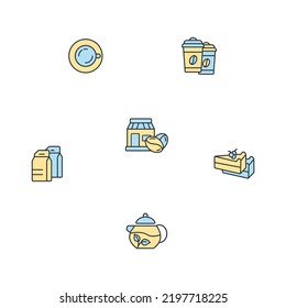 tea coffee shop icons set . tea coffee shop pack symbol vector elements for infographic web