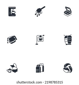 tea coffee shop icons set . tea coffee shop pack symbol vector elements for infographic web