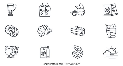 tea coffee shop icons set . tea coffee shop pack symbol vector elements for infographic web